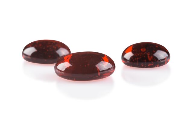 Biophotonen Glas-Steine in rot