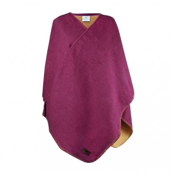 Poncho in Brombeer