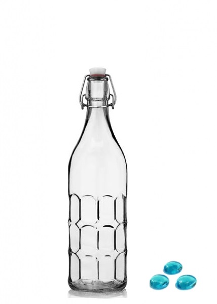 Biophotonen Wasserflasche und Glassteine